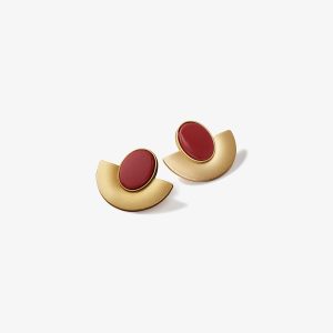ARETES CUPULA ROJIZA