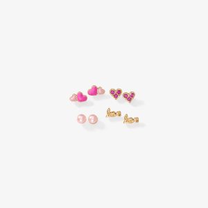 SET ARETES LOVE ROSE